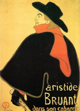  Lautrec Oil Painting - Aristede Bruand at His Cabaret post impressionist Henri de Toulouse Lautrec